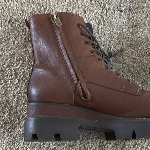 Sam Edelman Brown Leather Combat Boots Like-New Size 8.5 - Picture 7 of 7